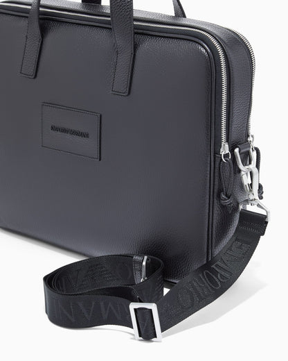business bag in tumbled leather