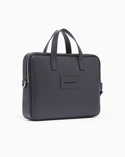 business bag in tumbled leather
