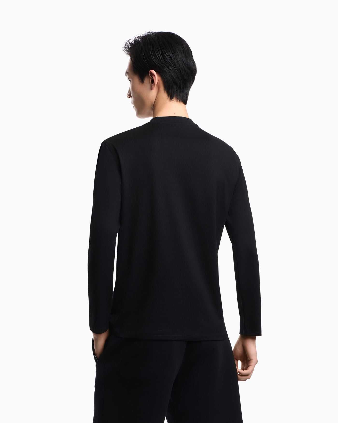 Slim-fit Pima jersey jumper with printed logo