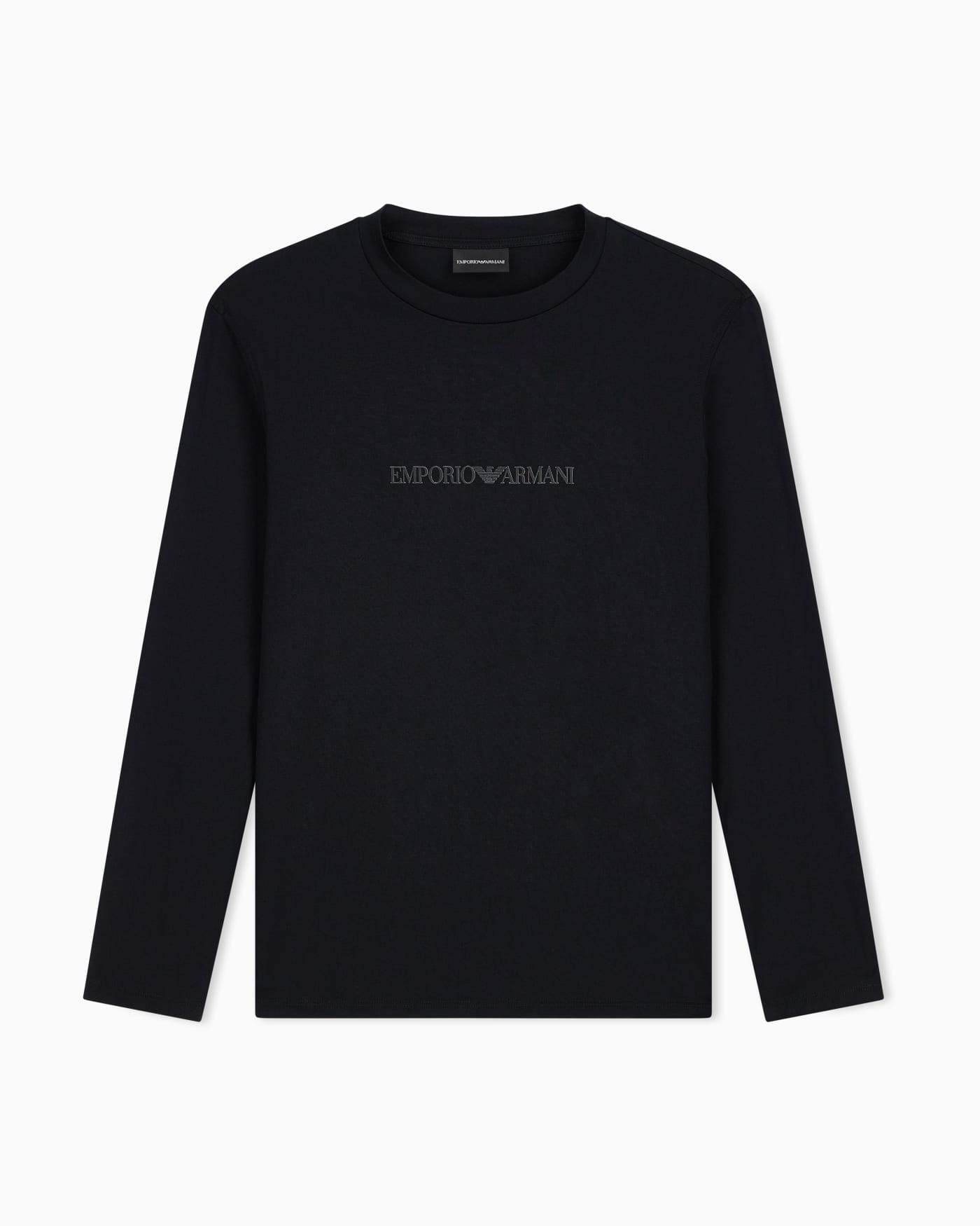 Slim-fit Pima jersey jumper with printed logo