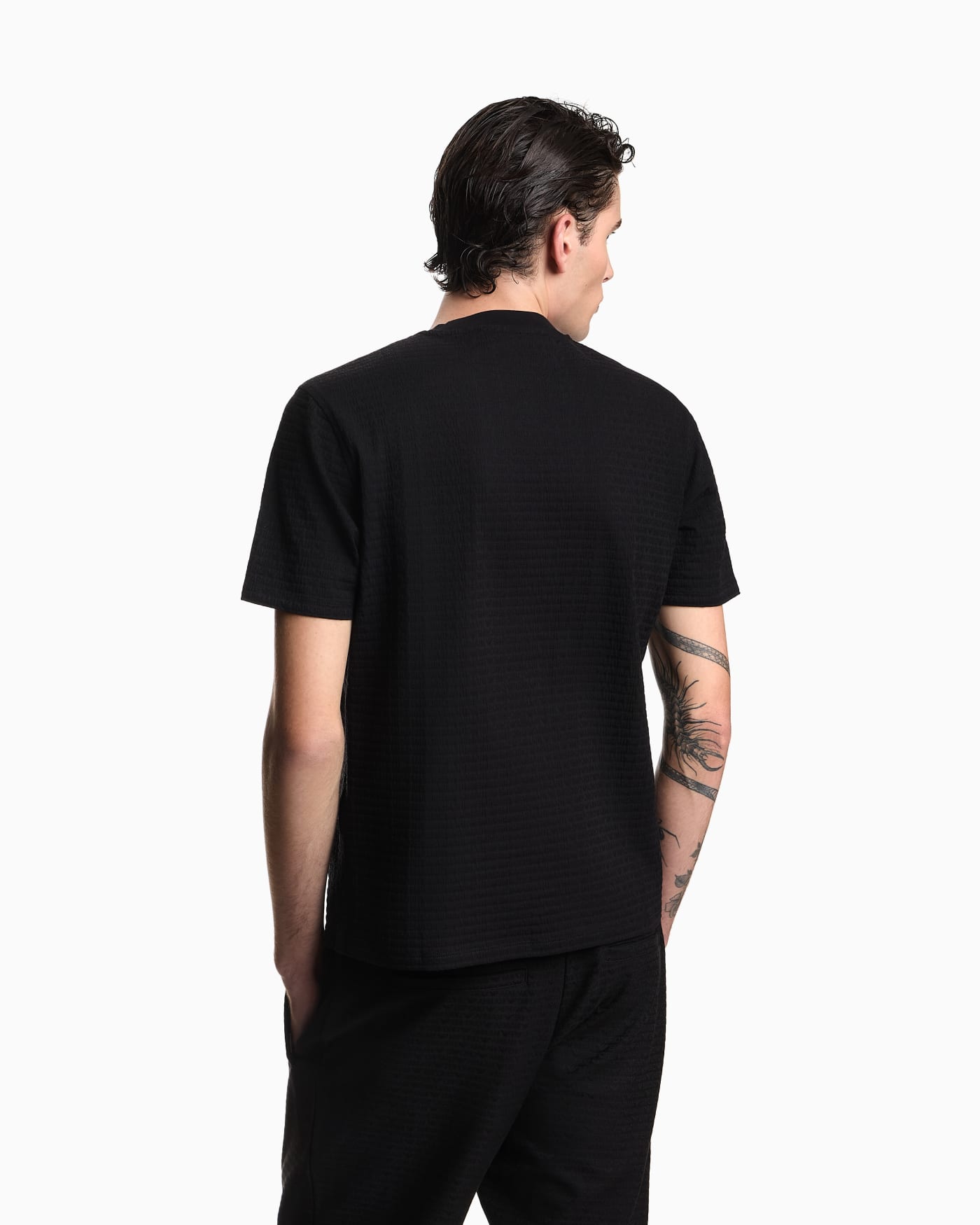 Logo lettering crew neck t-shirt man