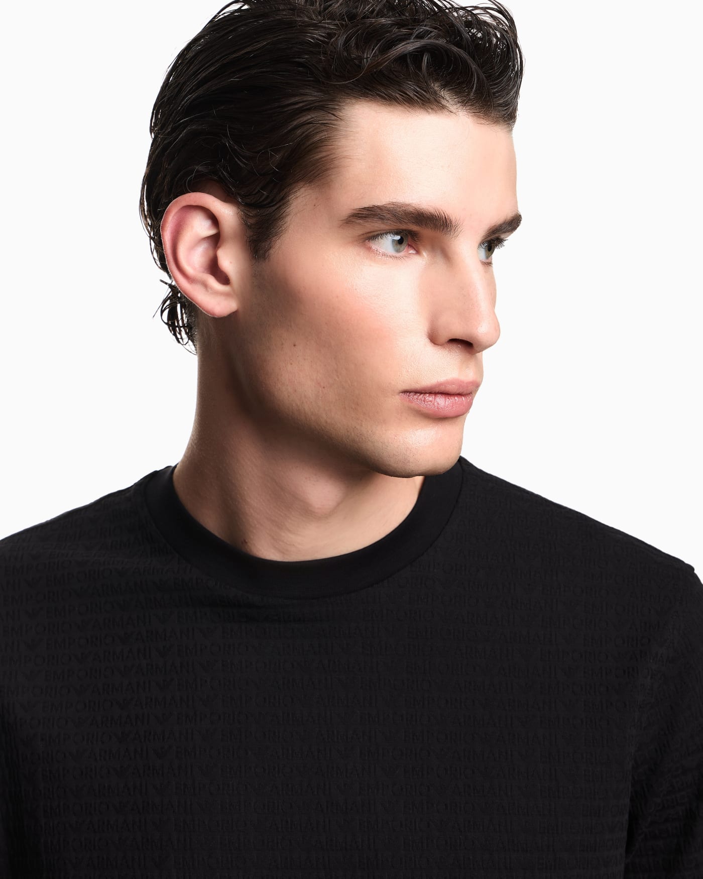 Logo lettering crew neck t-shirt man