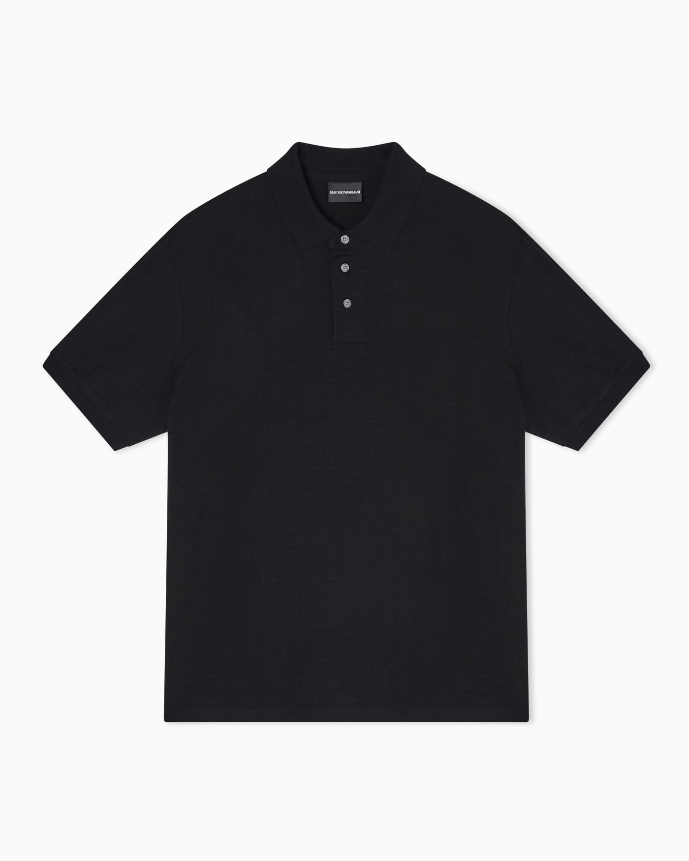Jersey polo in jacquard cotton with logo lettering Essential
