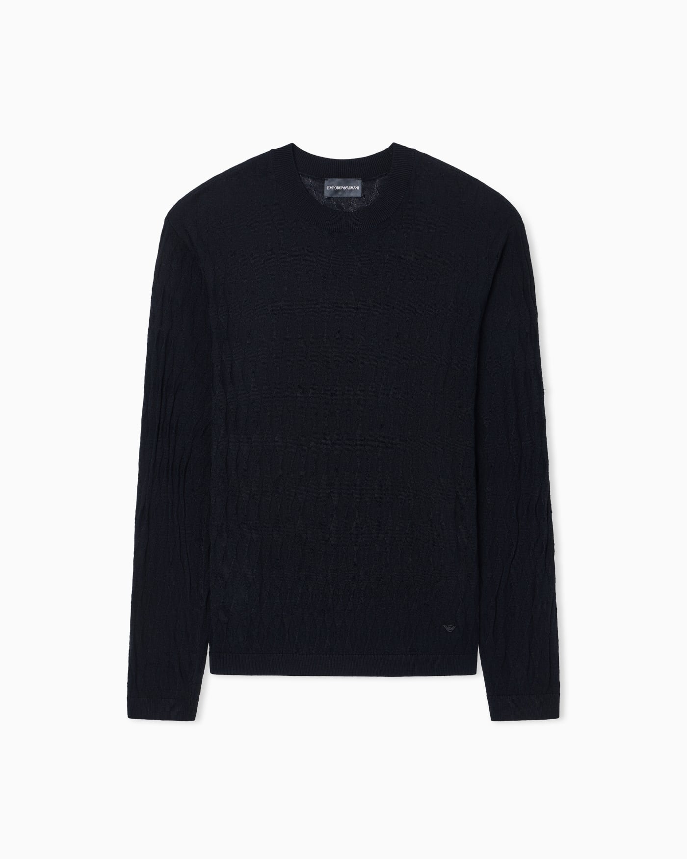 Textured virgin wool jumper
