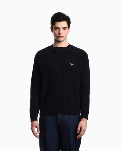 Half fisherman’s rib knit jumper