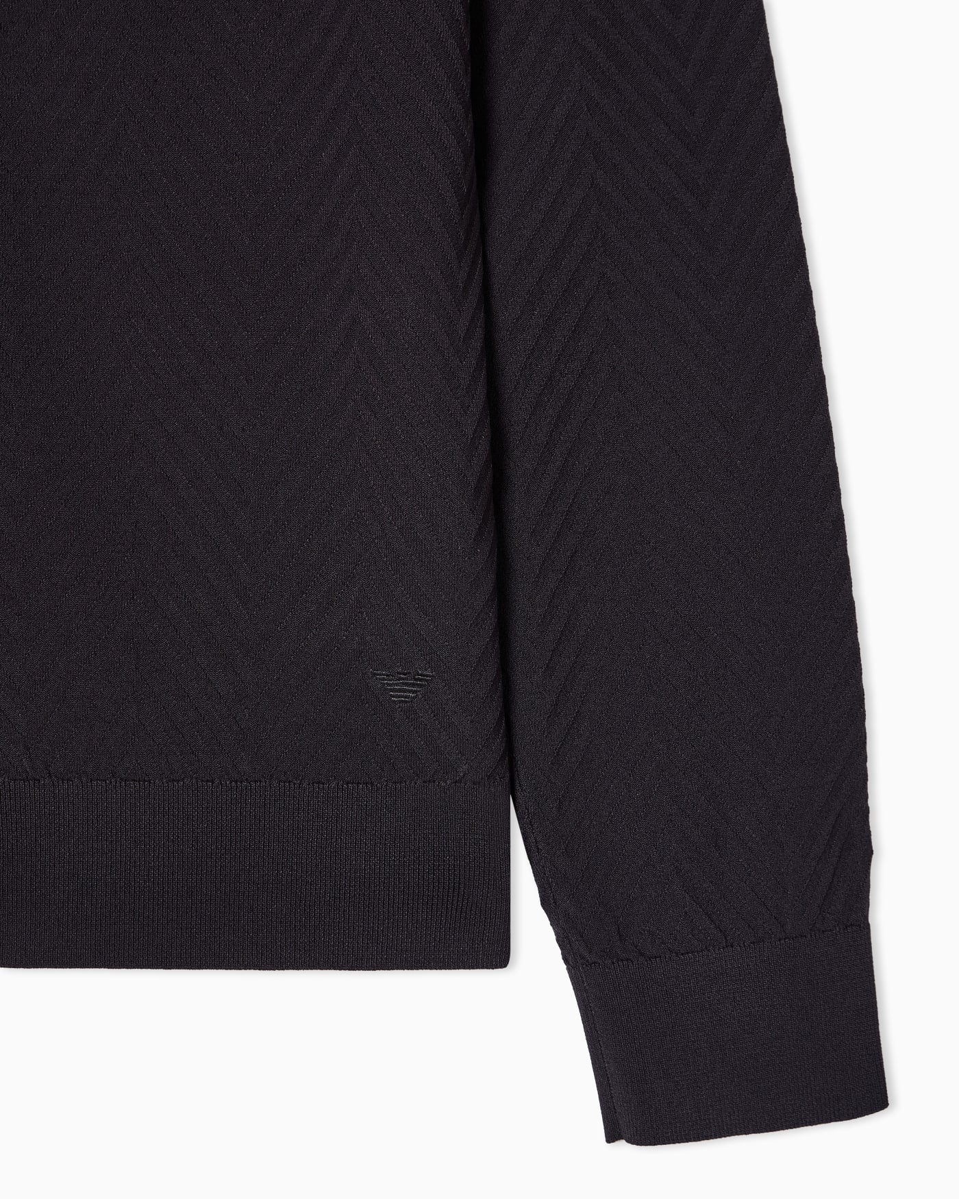 Icon viscose blend chevron full-zip cardigan