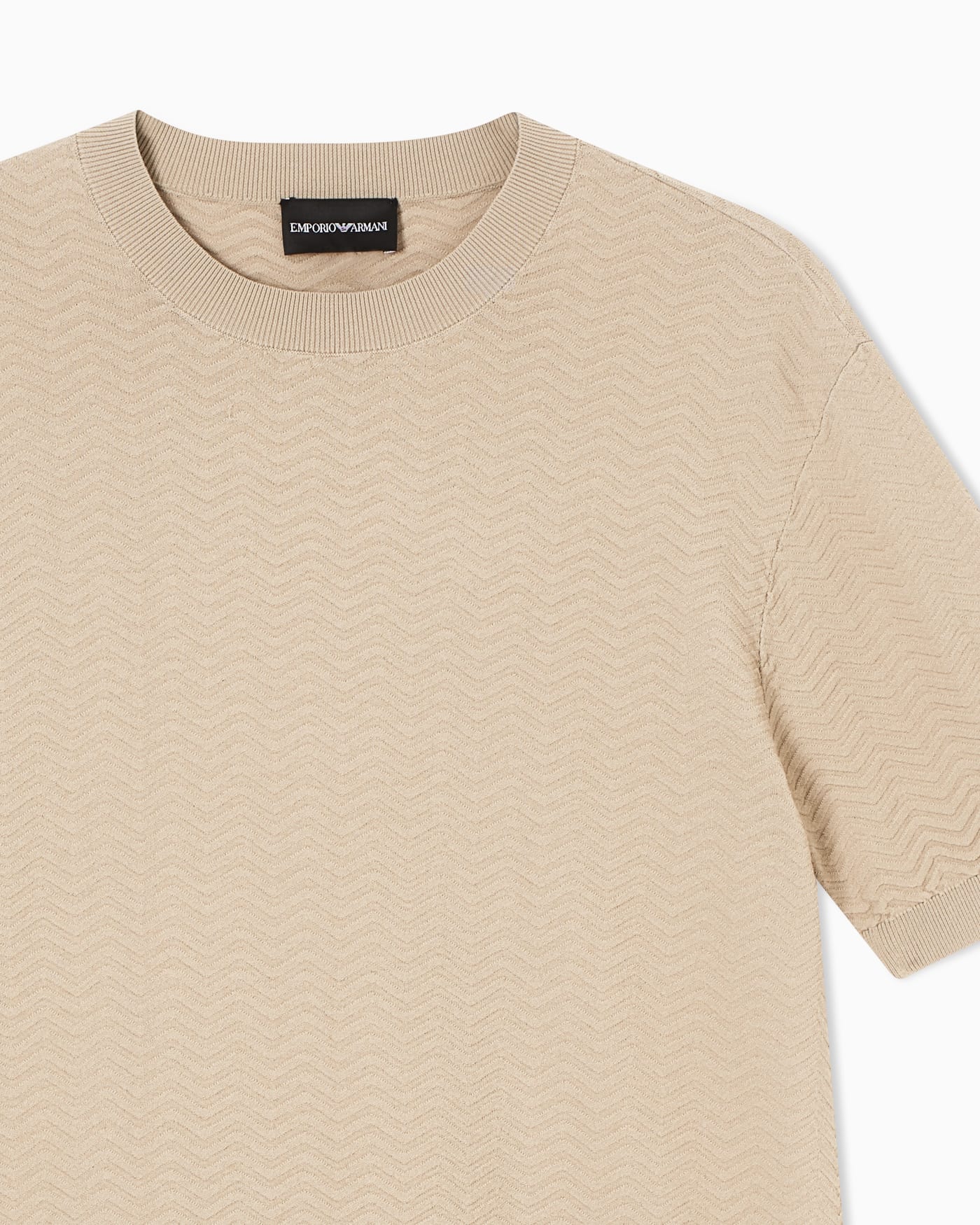 Icon viscose-blend chevron-stitch jumper