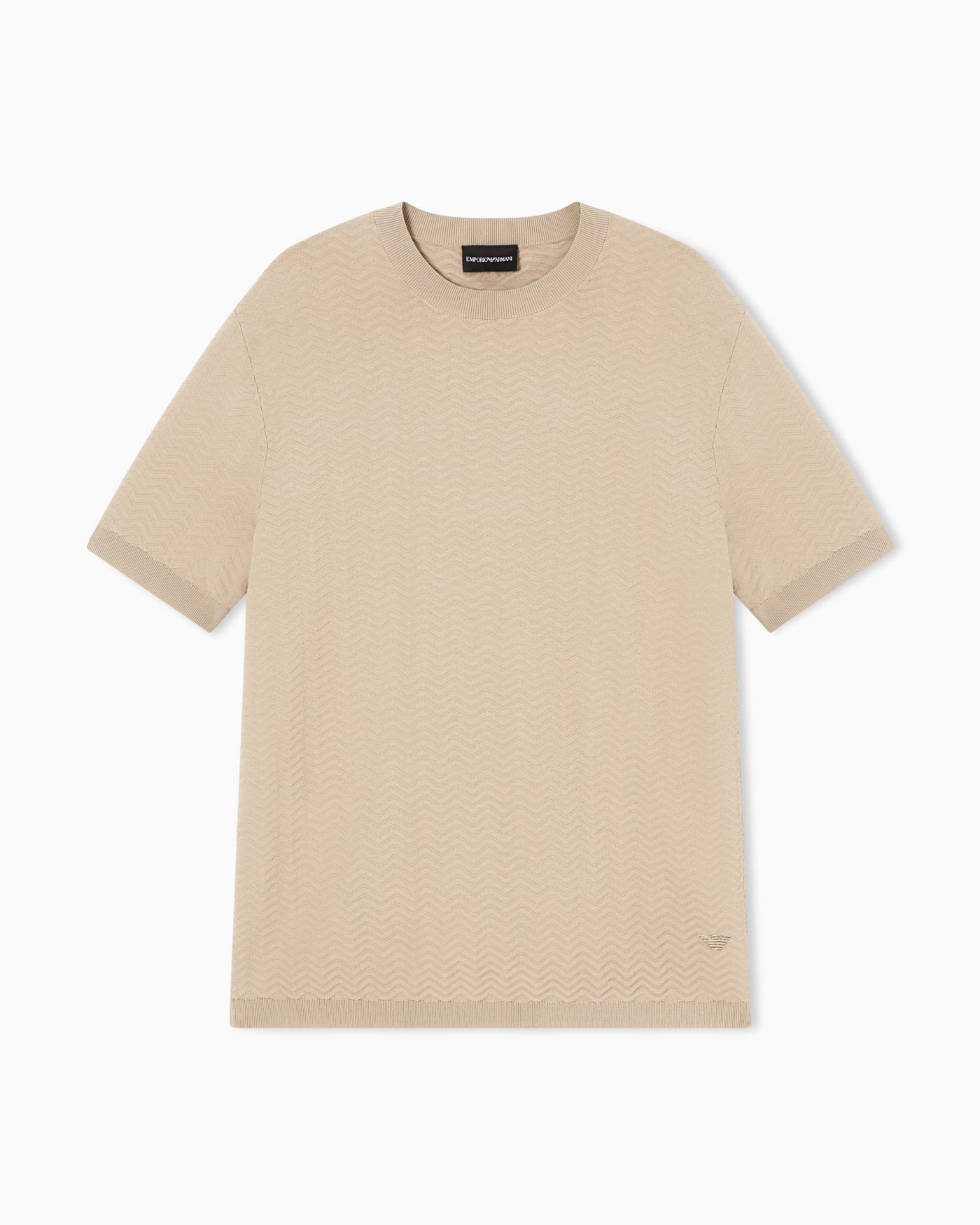 Icon viscose-blend chevron-stitch jumper