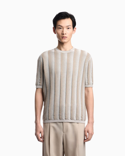 Jumper with two-toned jacquard motif