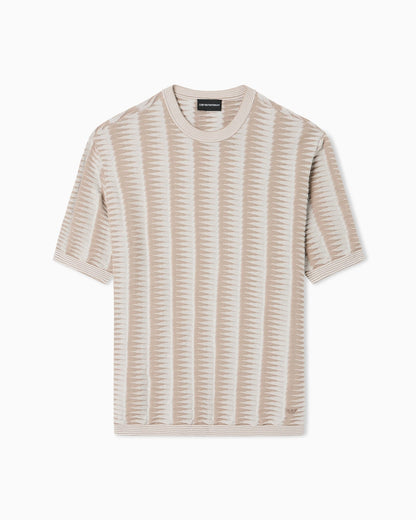 Jumper with two-toned jacquard motif