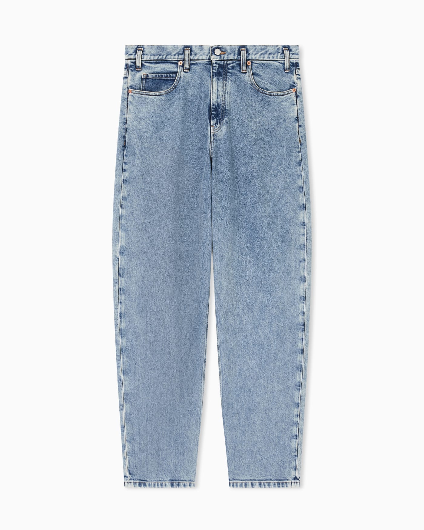 Icon stretch-drill oval-leg jeans