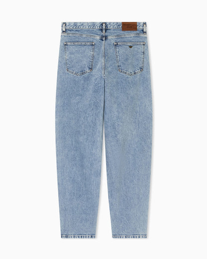 Icon stretch-drill oval-leg jeans