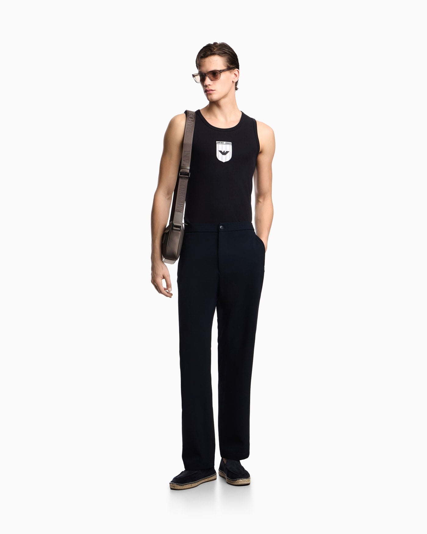 Icon 3D piqué-effect crêpe jersey trousers