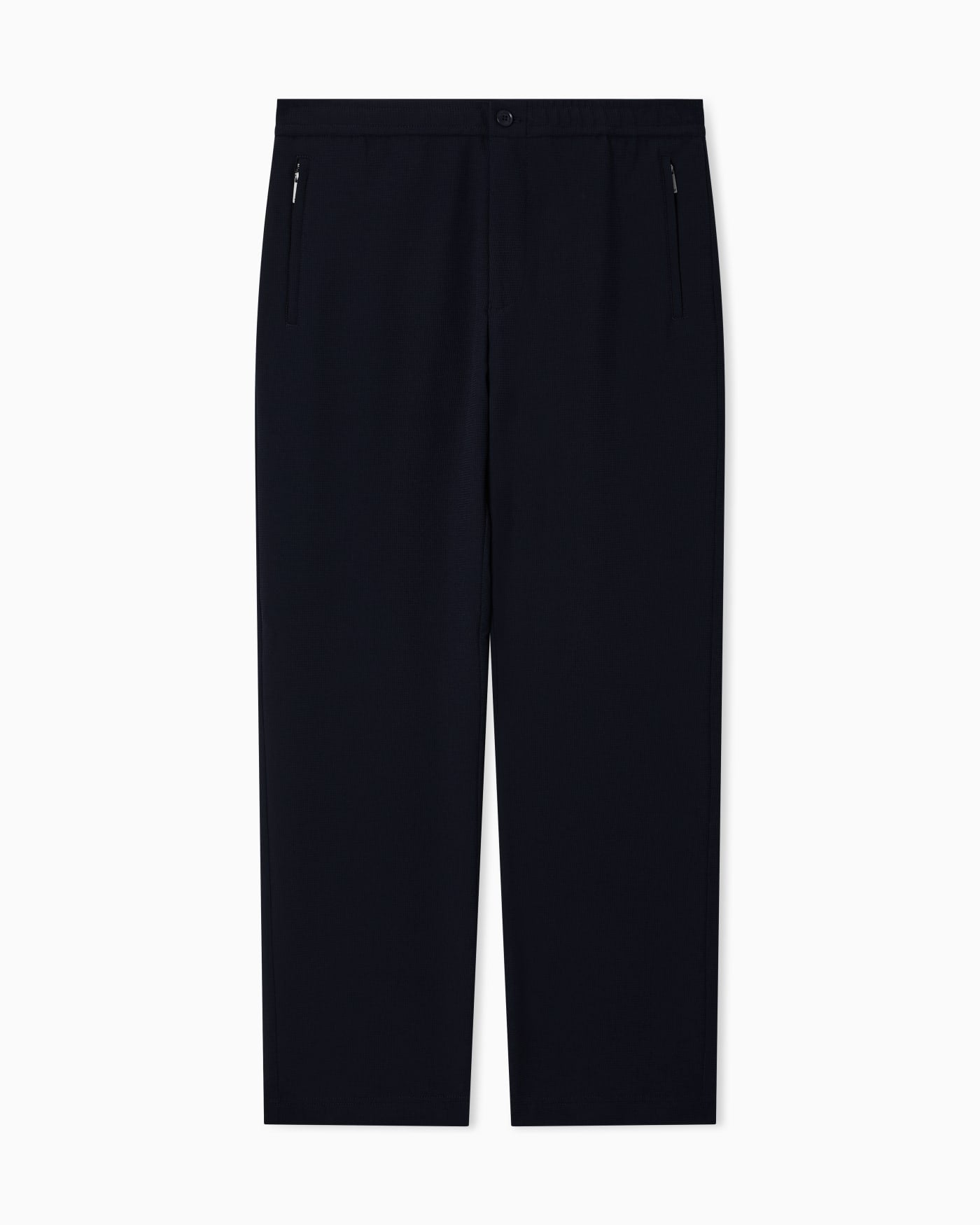 Icon 3D piqué-effect crêpe jersey trousers
