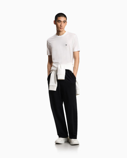 Jersey trousers with an elasticated waist