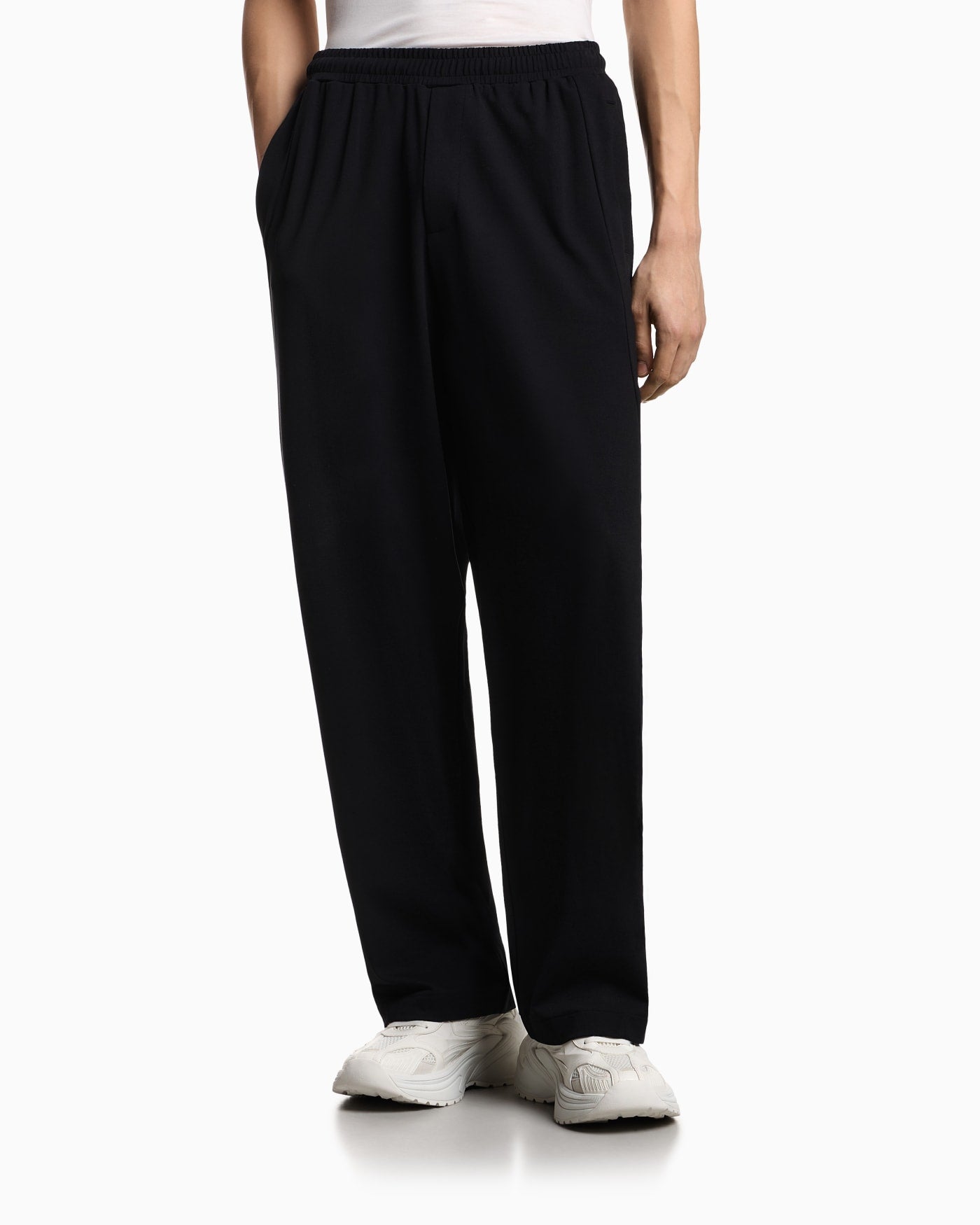Jersey trousers with an elasticated waist