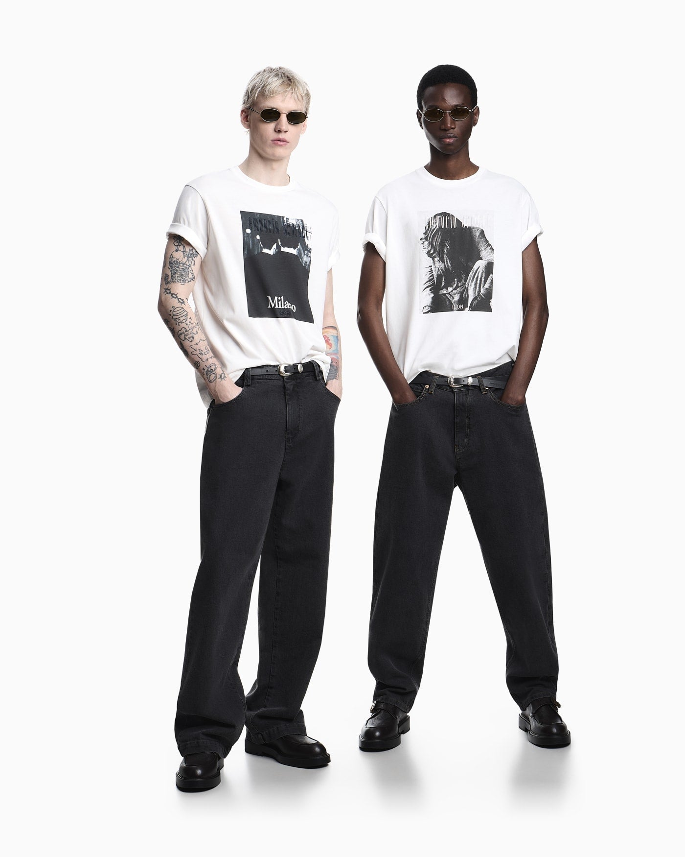 Icon jersey T-shirt with photographic print and embroidery