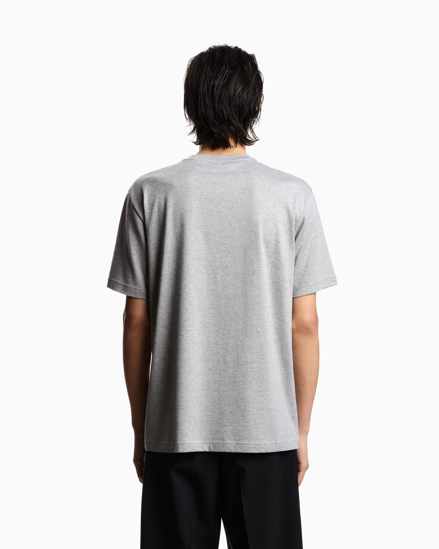 Jersey T-shirt with op-art embroidery