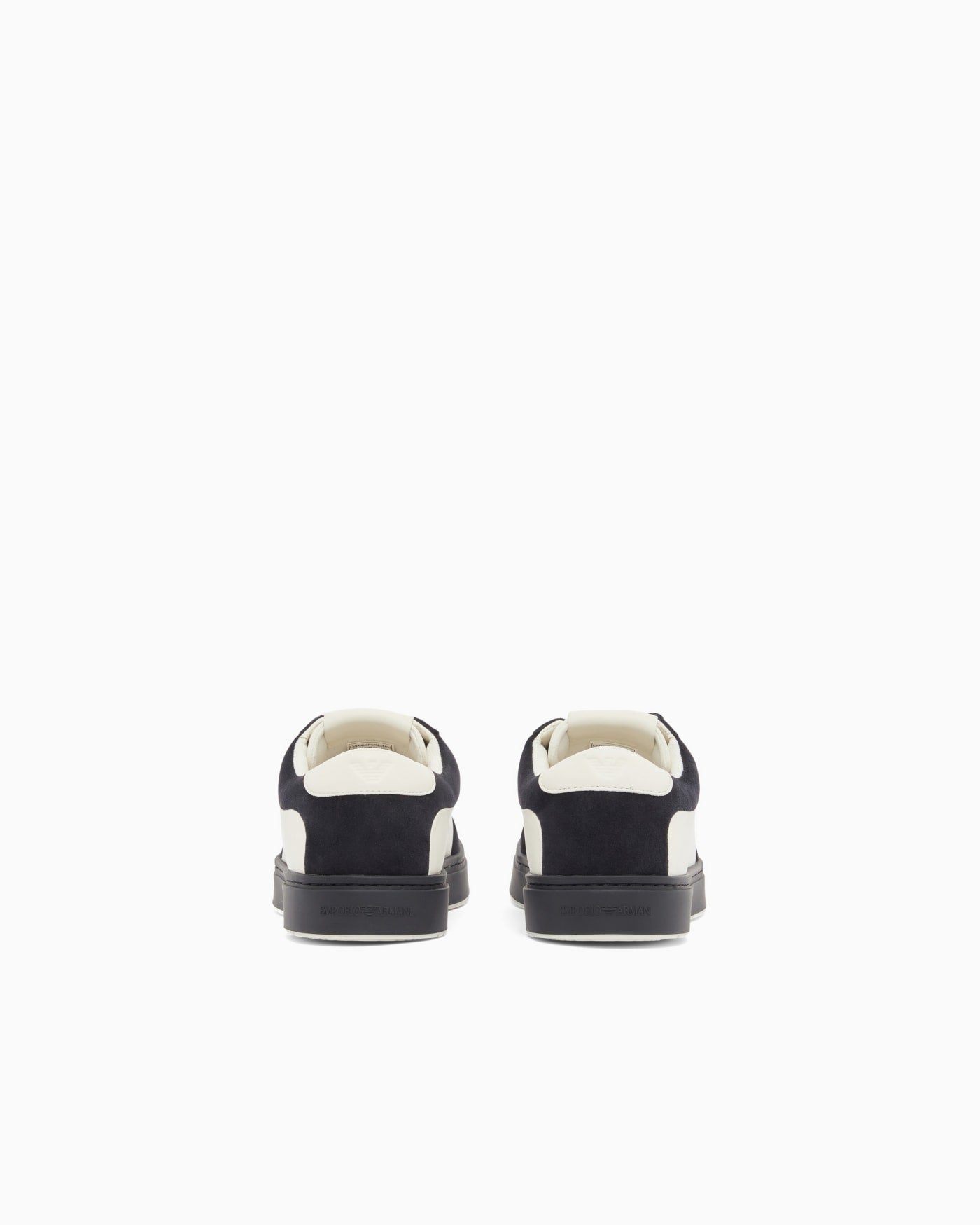 Leather sneakers with suede details