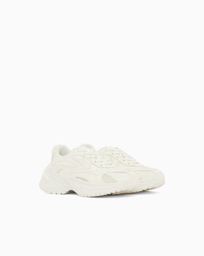 Suede and mesh sneakers