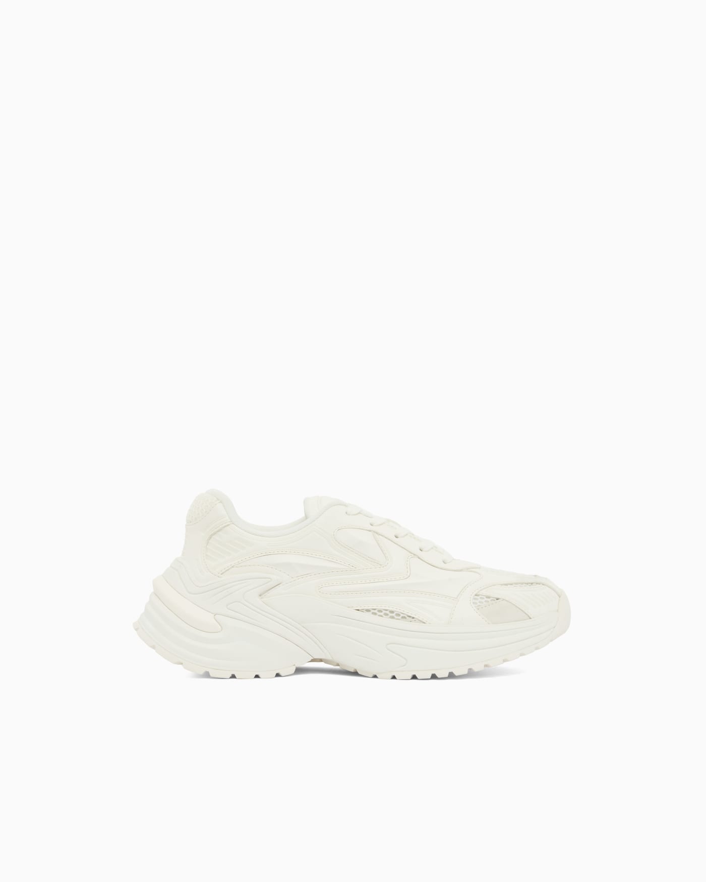 Suede and mesh sneakers