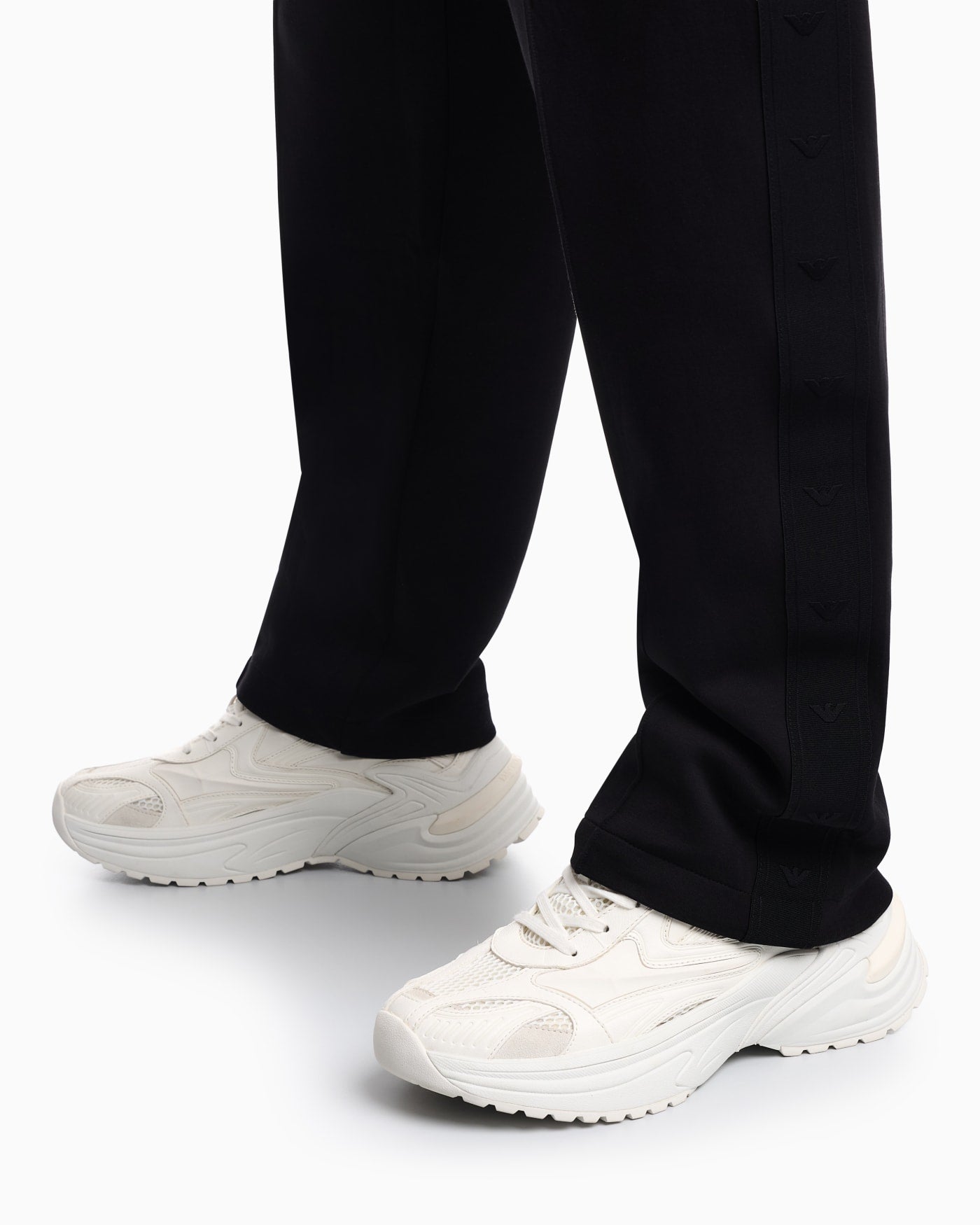 Suede and mesh sneakers