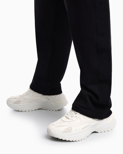 Suede and mesh sneakers