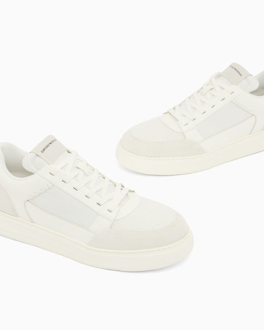 Cordura sneakers with suede details