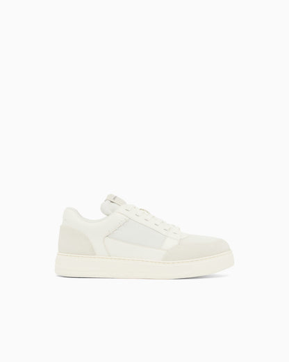 Cordura sneakers with suede details