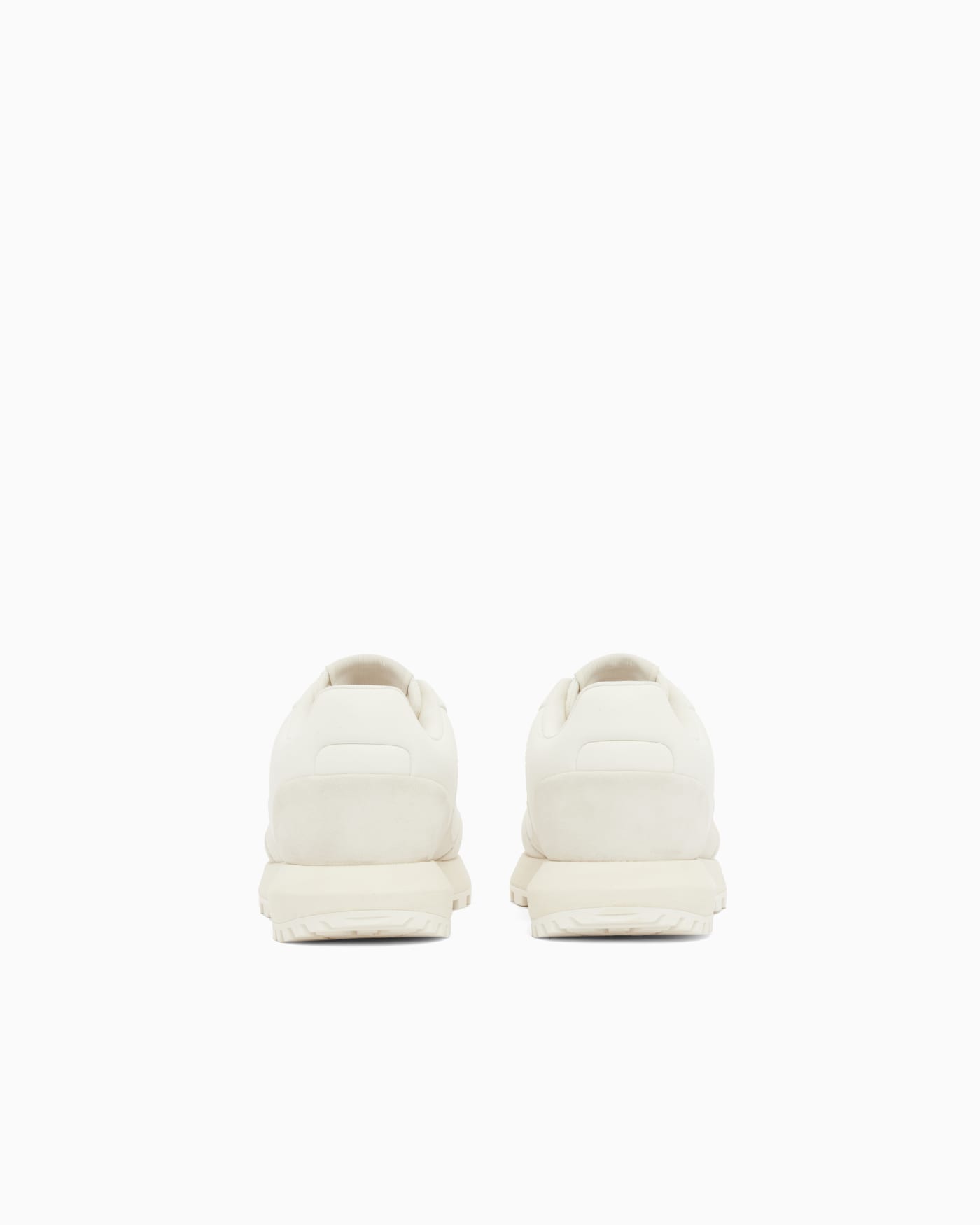 Cordura sneakers with suede details and side logo