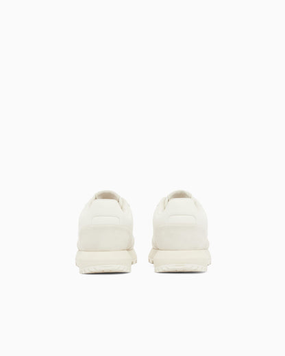 Cordura sneakers with suede details and side logo