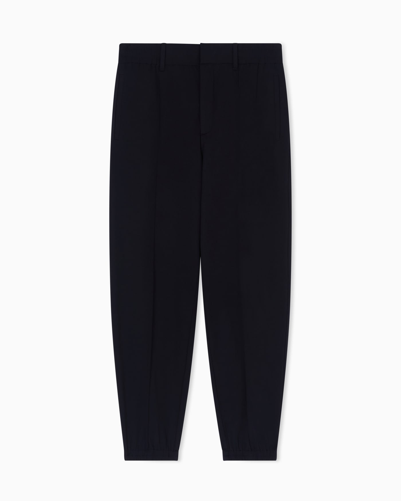 Stretch-nylon trousers with an elasticated hem