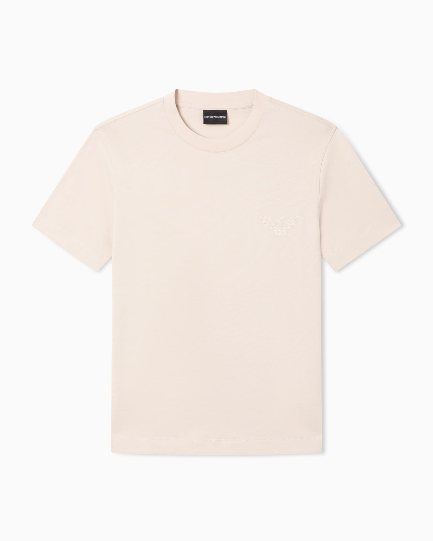 Slim fit T-shirt in heavy jersey with domed eagle