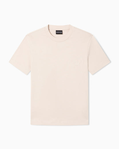 Slim fit T-shirt in heavy jersey with domed eagle