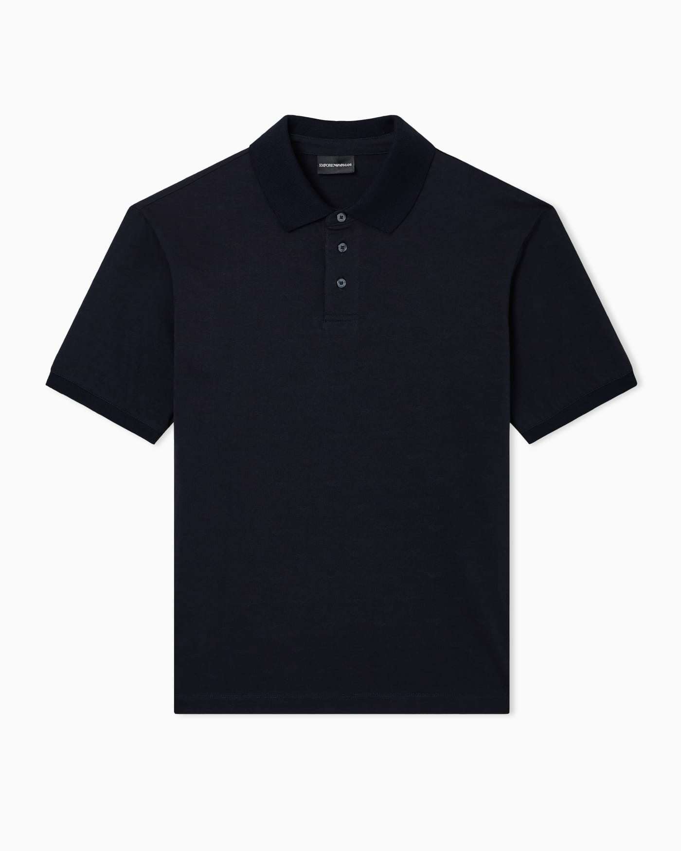 Slim-fit jersey polo shirt with all-over jacquard eagle