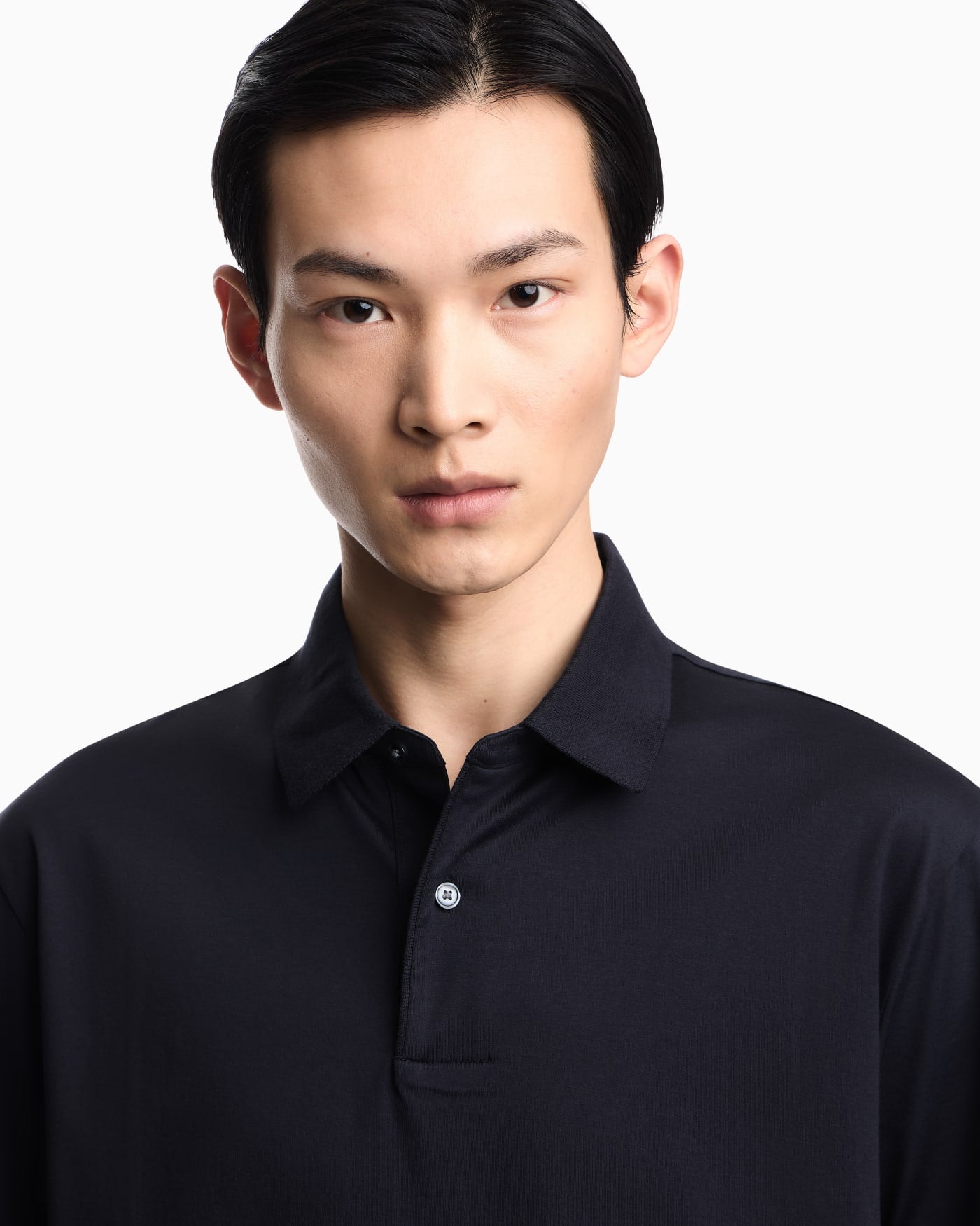 Loose-fit, lightweight jersey polo shirt