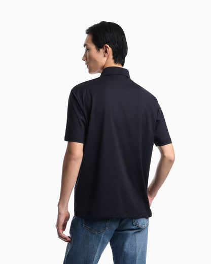 Loose-fit, lightweight jersey polo shirt