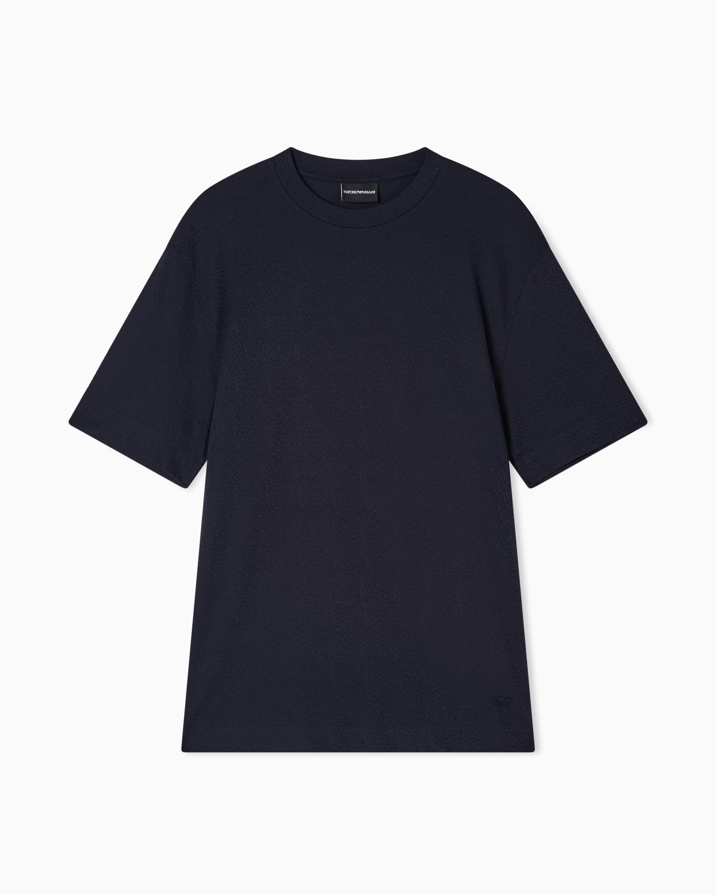 Intarsia-effect jacquard jersey T-shirt
