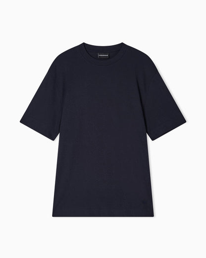 Intarsia-effect jacquard jersey T-shirt