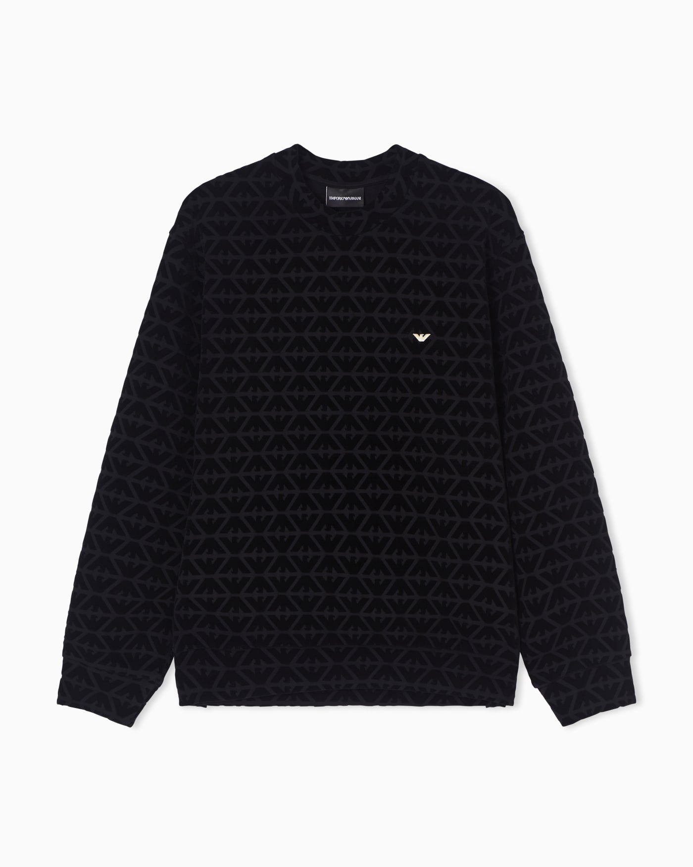 Lunar New Year double-jersey sweatshirt with all-over flocked eagles
