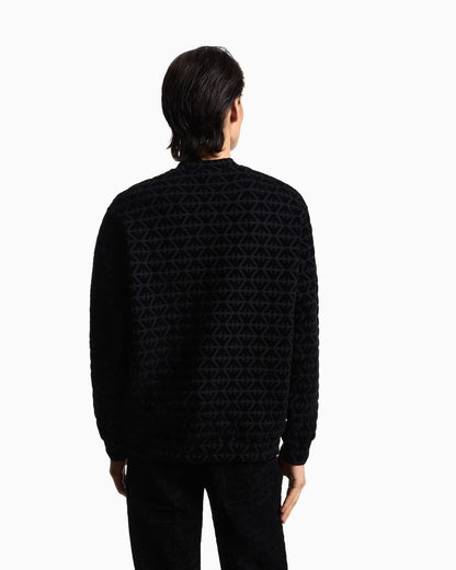 Lunar New Year double-jersey sweatshirt with all-over flocked eagles