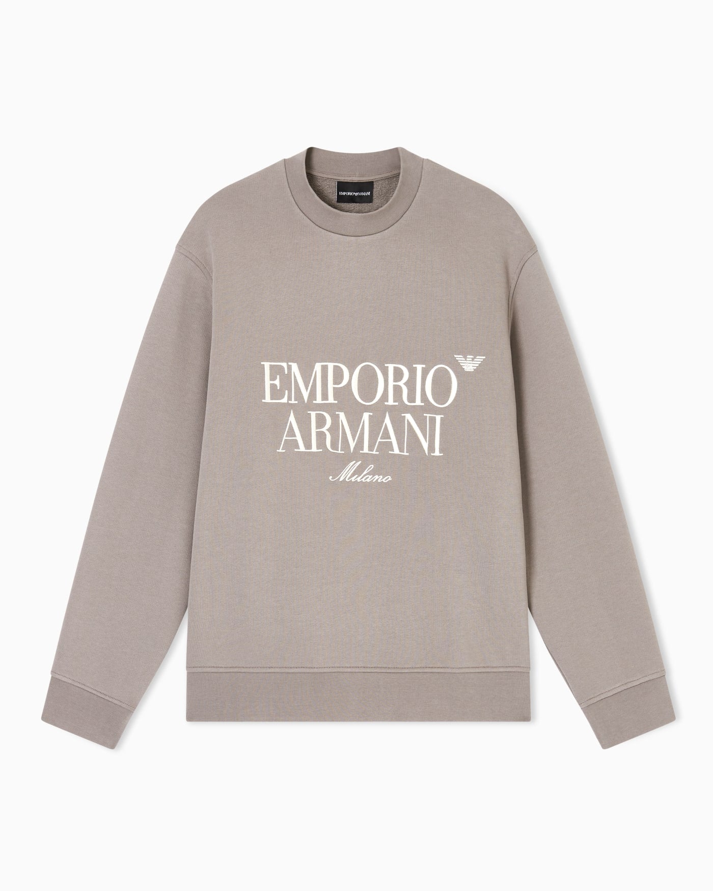 French terry jersey sweatshirt with embroidered logo