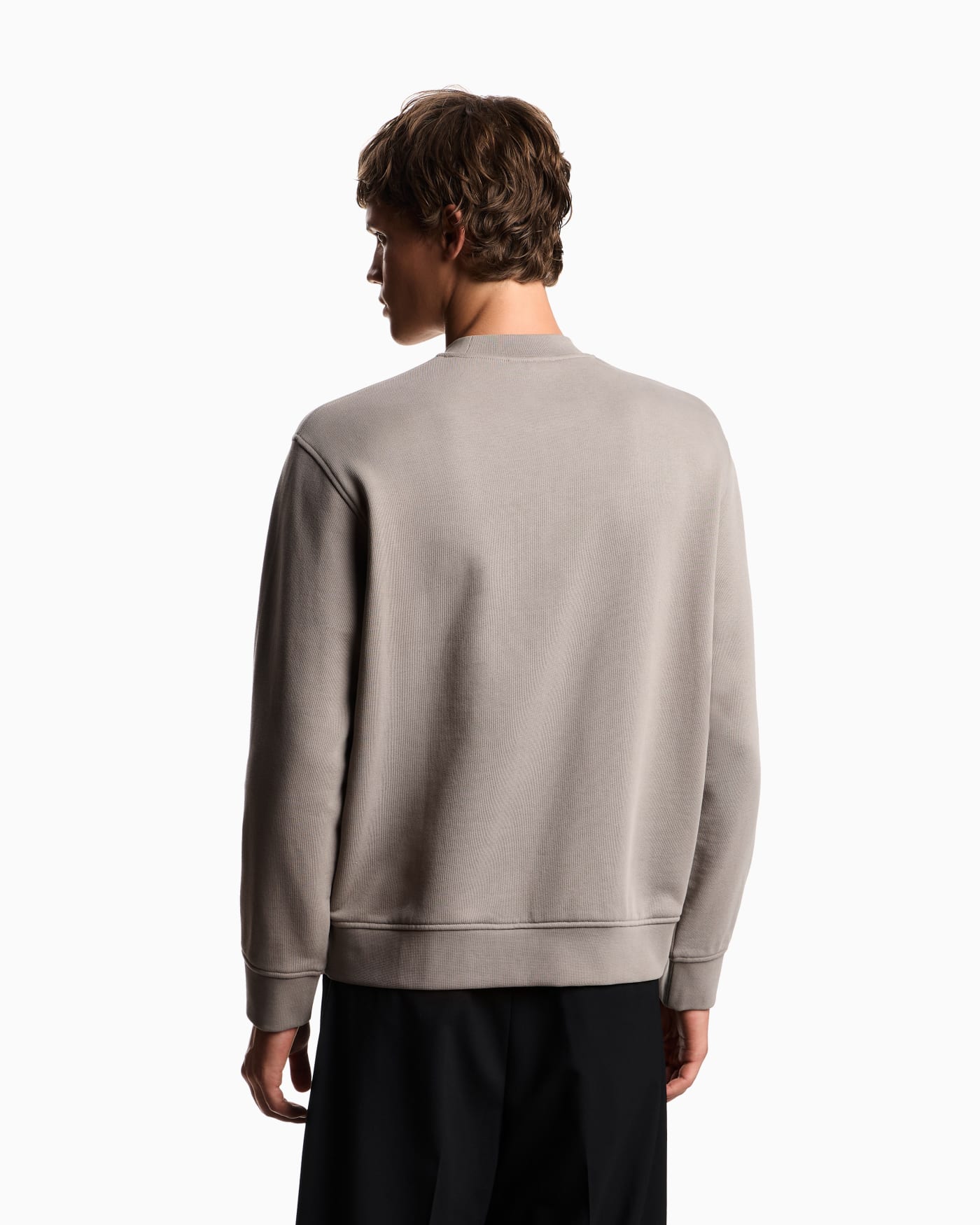 French terry jersey sweatshirt with embroidered logo
