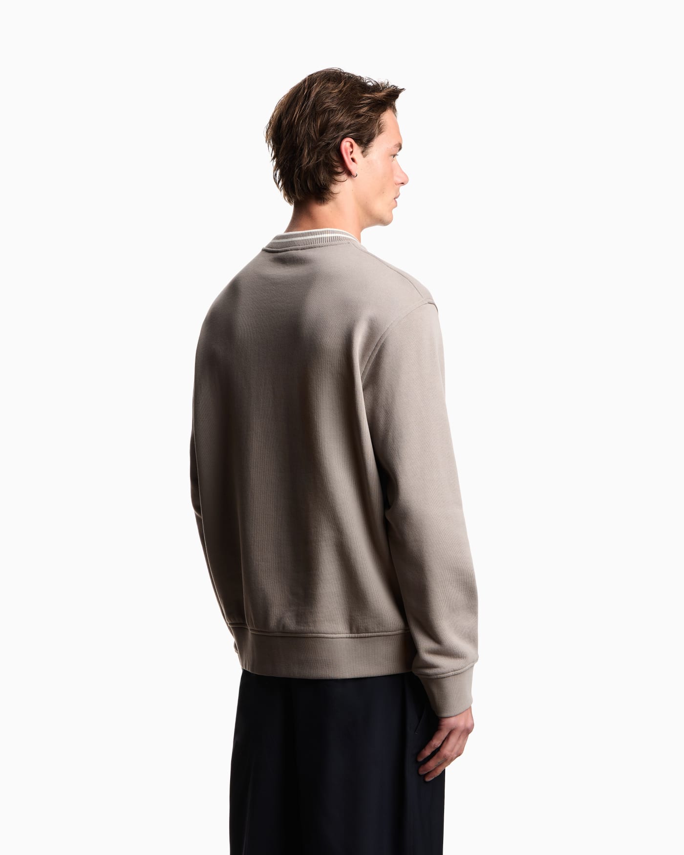 French terry jersey sweatshirt with embroidered signature logo