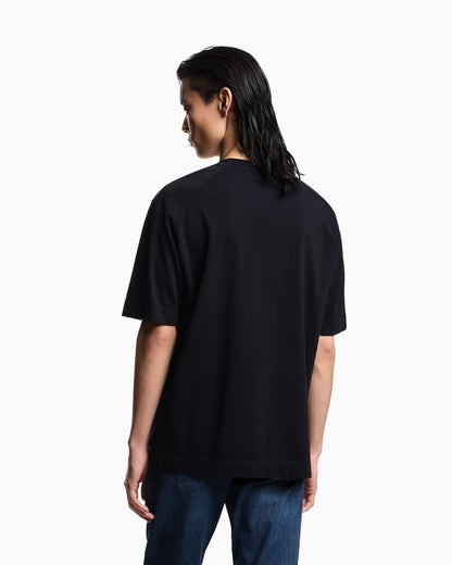 Heavy jersey T-shirt with shield embroidery