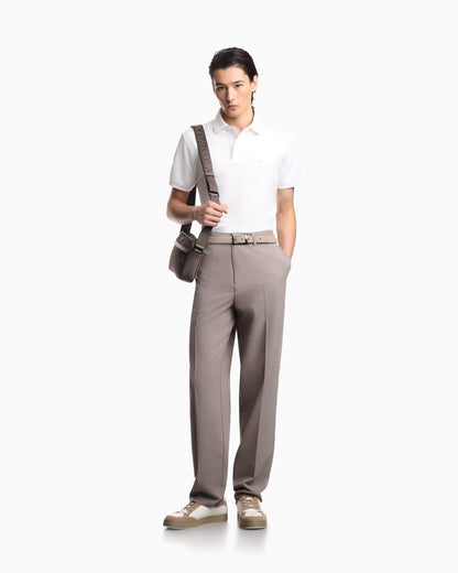 Regular fit piqué polo shirt