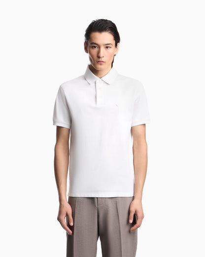 Regular fit piqué polo shirt