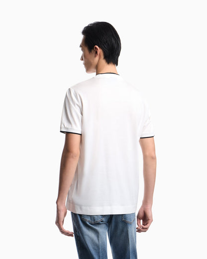 Slim-fit T-shirt in a Lyocell-blend jersey, featuring a gradient eagle embroidery