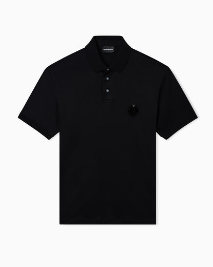 Lunar New Year Lyocell-blend jersey polo shirt with patch
