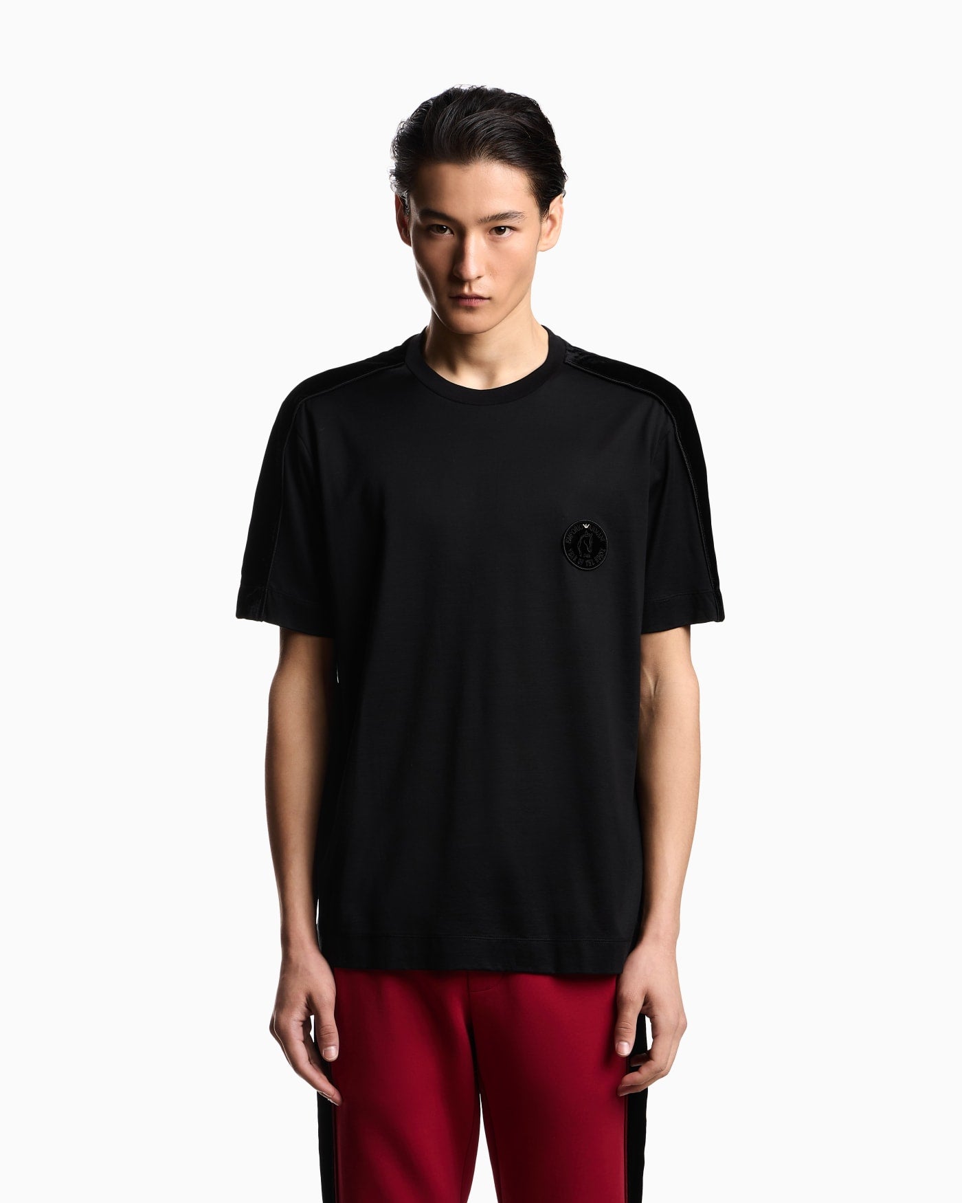 Lunar New Year Lyocell blend jersey T-shirt with patch and tape